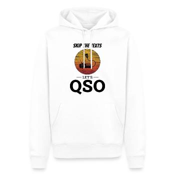 Opérateur radio amateur Fréquence des ondes radio - Sweat à capuche Premium bio Homme - blanc - Devant - Nico (187cm)