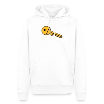 clé - Sweat à capuche Premium bio Homme - blanc - Devant - Nico (187cm)