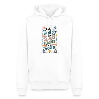 Mon père est le meilleur professeur de sciences - Sweat à capuche Premium bio Homme - blanc - Devant - Nico (187cm)