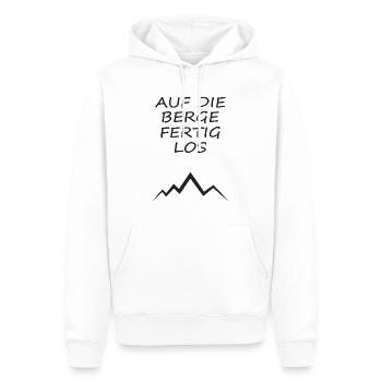 bergwandern auf die berge alpin trekking - Männer Premium Bio Hoodie - Weiß - Vorne - Nico (187cm)