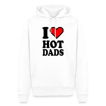 I love hot dads - Männer Premium Bio Hoodie - Weiß - Vorne - Nico (187cm)