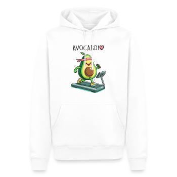 Avocardio - Männer Premium Bio Hoodie - Weiß - Vorne - Nico (187cm)