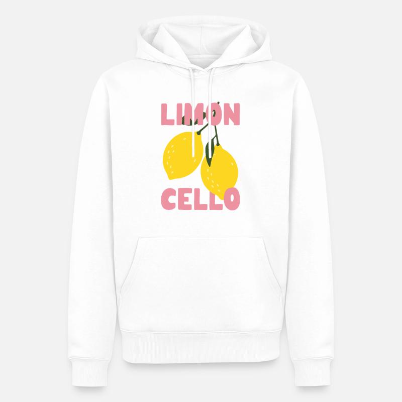 LIMONCELLO - Sweat à capuche Premium bio Homme - blanc