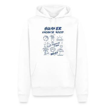 Summer holidays - Men’s Premium Organic Hoodie - white - Front - Nico (187cm)