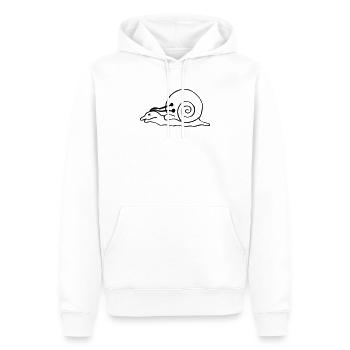 Rennschnecke schnecke - Männer Premium Bio Hoodie - Weiß - Vorne - Nico (187cm)