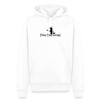 Prinz Nimmersatt mit Krone - Männer Premium Bio Hoodie - Weiß - Vorne - Nico (187cm)