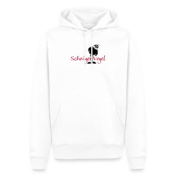 Schräger Vogel - Männer Premium Bio Hoodie - Weiß - Vorne - Nico (187cm)