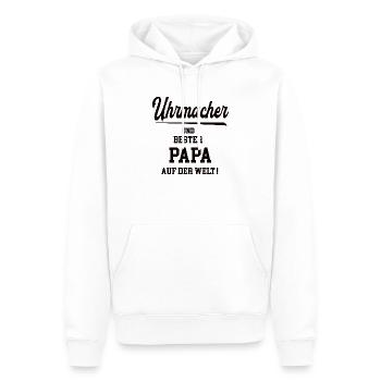 Papa Uhrmacher Uhrmacherei Juwelier Chef Meister - Männer Premium Bio Hoodie - Weiß - Vorne - Nico (187cm)