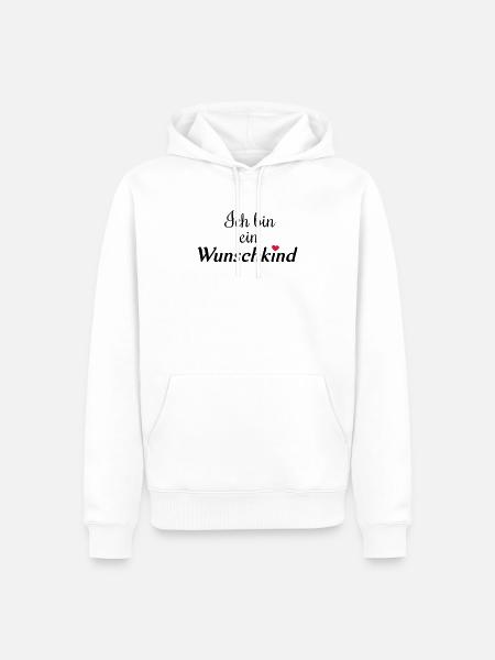 Ich bin ein wunschkind - Männer Premium Bio Hoodie - Weiß