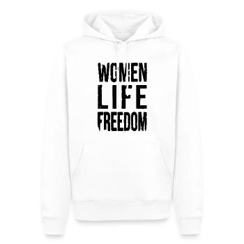 Women life freedom - Sweat à capuche Premium bio Homme - blanc - Devant - Nico (187cm)