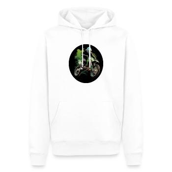 Éclaboussures de motocross - Sweat à capuche Premium bio Homme - blanc - Devant - Nico (187cm)
