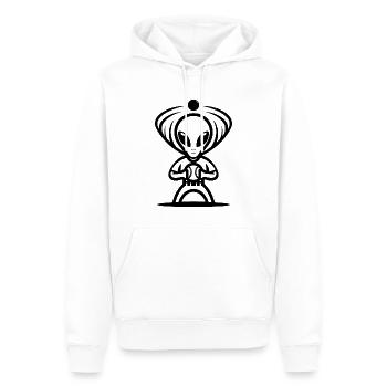 Alien Baseballspieler UFO Baseball Sport - Männer Premium Bio Hoodie - Weiß - Vorne - Nico (187cm)