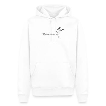 Maus kleines Mäuschen auf Luftballon - Männer Premium Bio Hoodie - Weiß - Vorne - Nico (187cm)