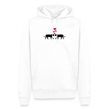 Tiger - Sweat à capuche Premium bio Homme - blanc - Devant - Nico (187cm)