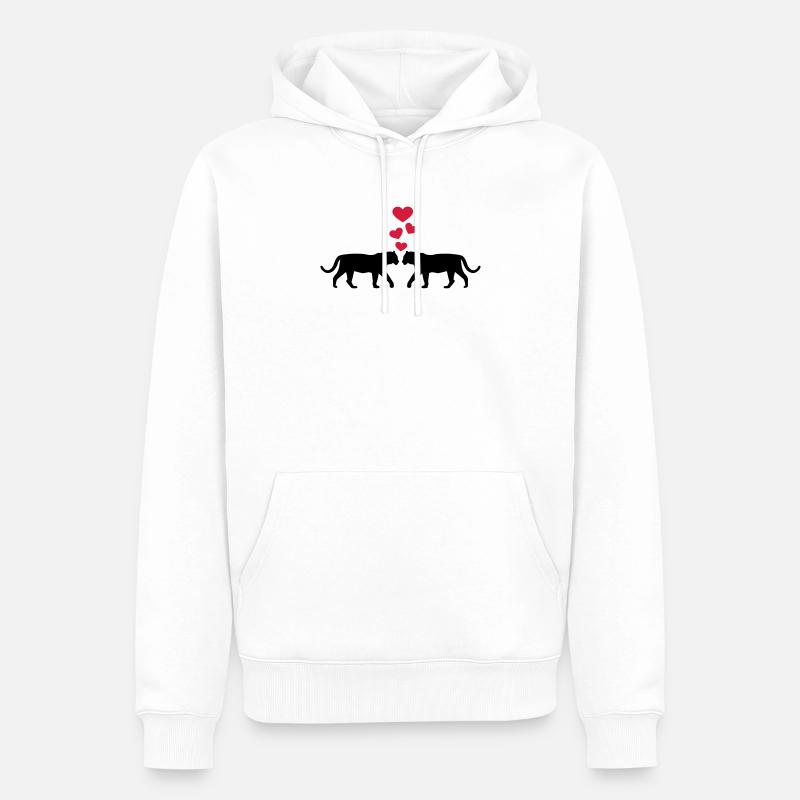 Tiger - Männer Premium Bio Hoodie - Weiß