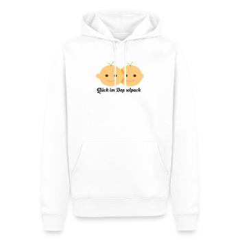 zwilling - Männer Premium Bio Hoodie - Weiß - Vorne - Nico (187cm)