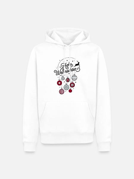 Frohe Weihnachten Ugly Christmas Sweater Geschenk - Männer Premium Bio Hoodie - Weiß