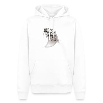 les chauves-souris - Sweat à capuche Premium bio Homme - blanc - Devant - Nico (187cm)