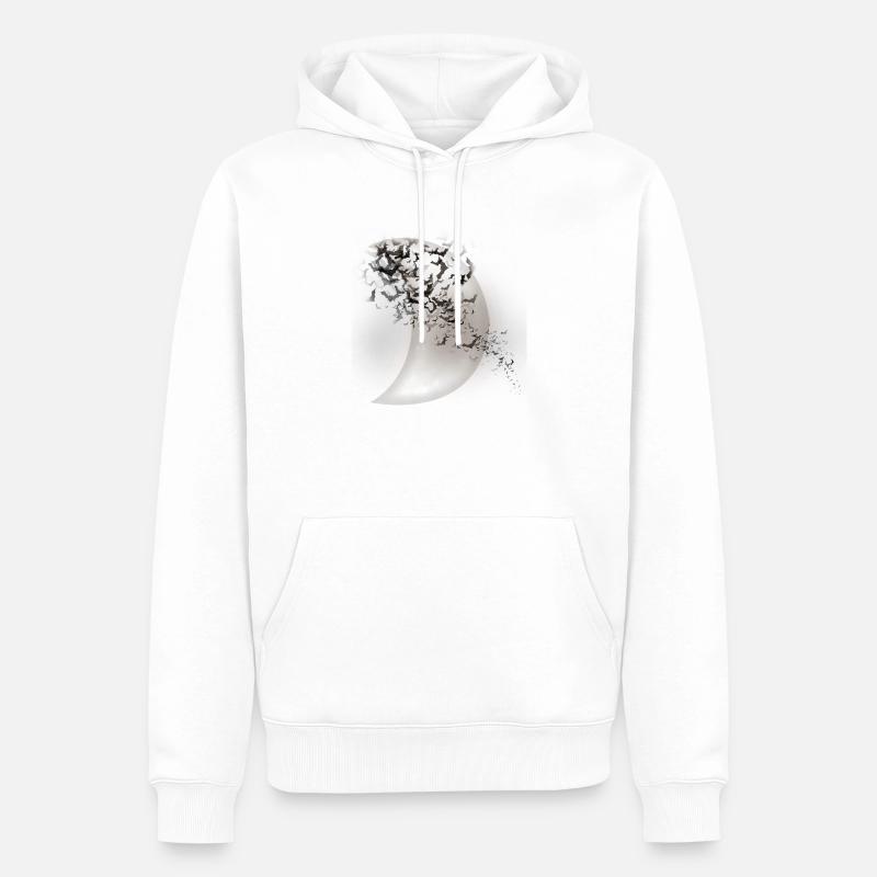 fledermäuse - Männer Premium Bio Hoodie - Weiß