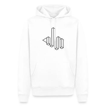 Impossible Figures 11A v. 0.9 - Men’s Premium Organic Hoodie - white - Front - Nico (187cm)