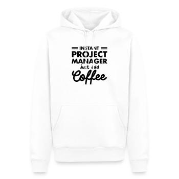 Instant Project Manager- Just Add Coffee - Männer Premium Bio Hoodie - Weiß - Vorne - Nico (187cm)