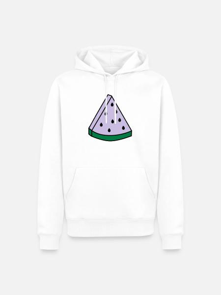 watermelon - Men’s Premium Organic Hoodie - white