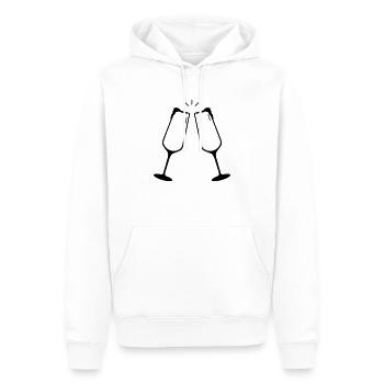 Cheers / cheers / toasting - Men’s Premium Organic Hoodie - white - Front - Nico (187cm)