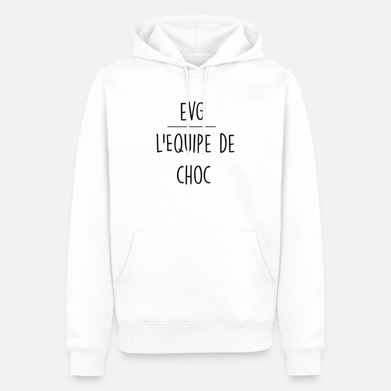 evg l'équipe de choc - Sweat à capuche Premium bio Homme - blanc
