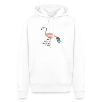 Lustiger Tribal Flamingo - Männer Premium Bio Hoodie - Weiß - Vorne - Nico (187cm)