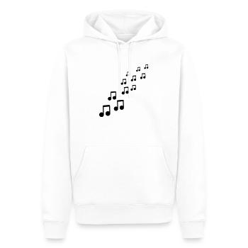Musik - Noten - Männer Premium Bio Hoodie - Weiß - Vorne - Nico (187cm)