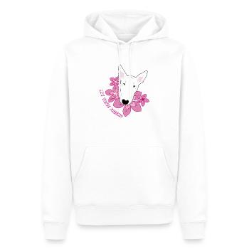 Bullterrier white - Männer Premium Bio Hoodie - Weiß - Vorne - Nico (187cm)