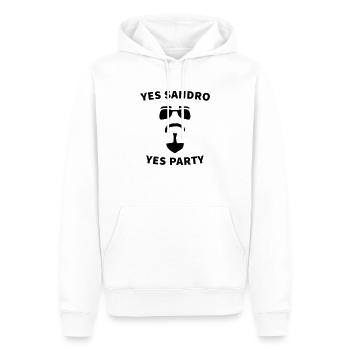 Yes Sandro Yes Party! Wagner Bart Geschenk Idee - Männer Premium Bio Hoodie - Weiß - Vorne - Nico (187cm)