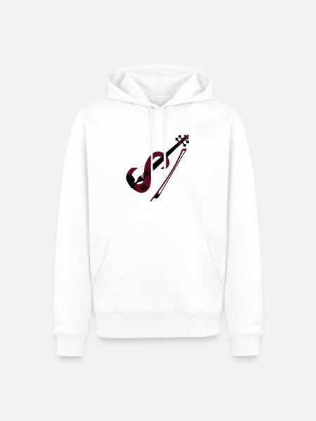 electric violin_v1 - Men’s Premium Organic Hoodie - white