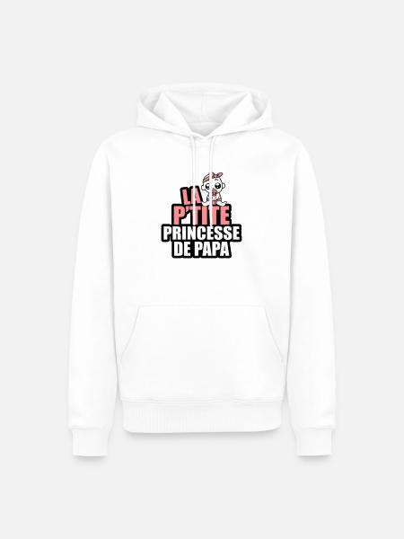 la p'tite princesse de papa - Sweat à capuche Premium bio Homme - blanc