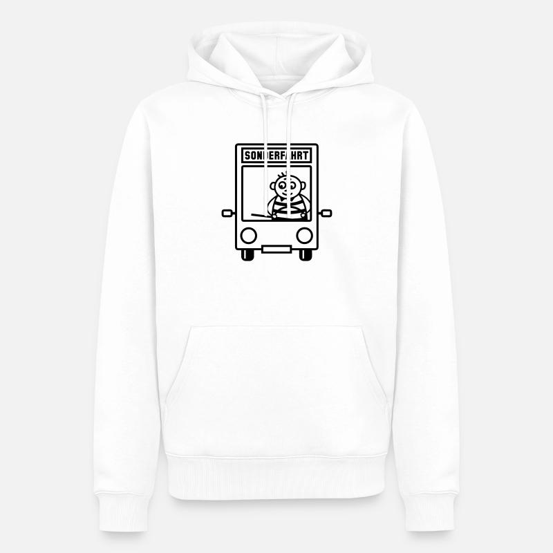 chauffeur de bus - Sonderfahrt - Sweat à capuche Premium bio Homme - blanc