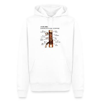wooden dummy anatomy - Männer Premium Bio Hoodie - Weiß - Vorne - Nico (187cm)