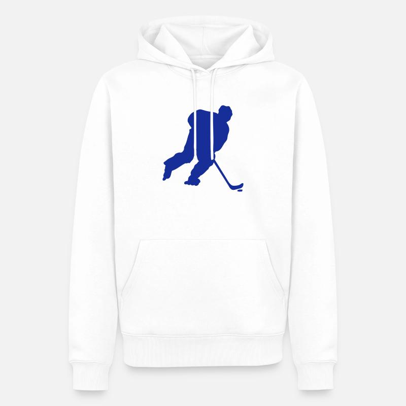Inline inline eishockey figur roller - Männer Premium Bio Hoodie - Weiß