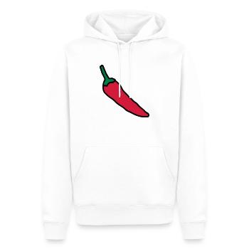 piment dessin de légume paprika espelette - Sweat à capuche Premium bio Homme - blanc - Devant - Nico (187cm)