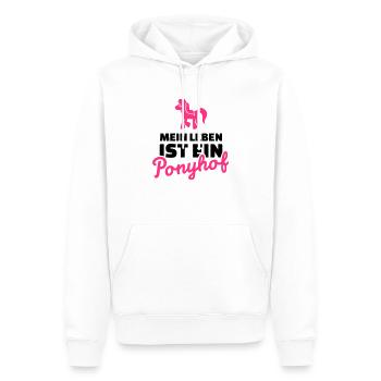Ponyhof - Männer Premium Bio Hoodie - Weiß - Vorne - Nico (187cm)