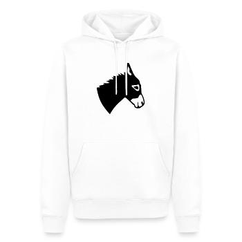 Esel - Männer Premium Bio Hoodie - Weiß - Vorne - Nico (187cm)