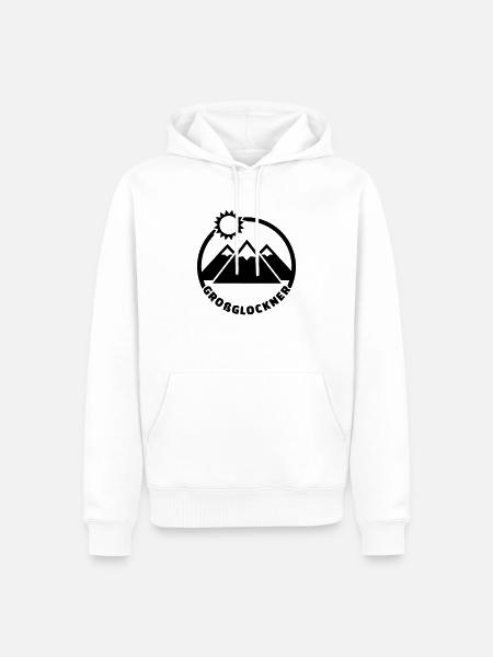 Großglockner - Männer Premium Bio Hoodie - Weiß