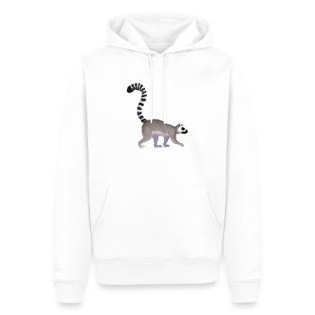 Lemurien / Lemur 01 - Sweat à capuche Premium bio Homme - blanc - Devant - Nico (187cm)