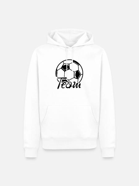 fussball team - Männer Premium Bio Hoodie - Weiß