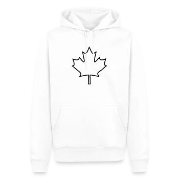 Feuilles d’érable du Canada - Sweat à capuche Premium bio Homme - blanc - Devant - Nico (187cm)