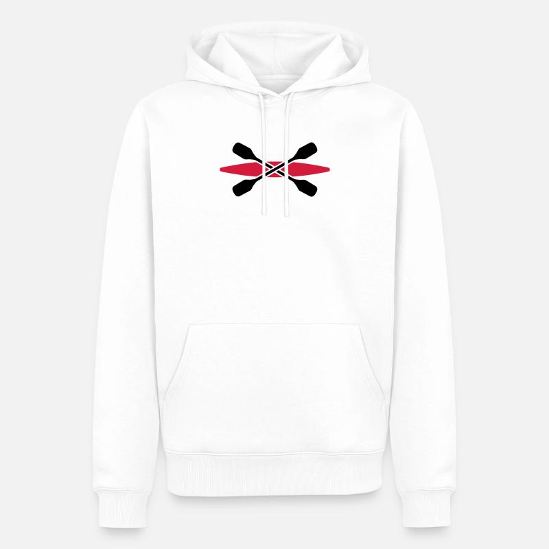 Kajak - Männer Premium Bio Hoodie - Weiß