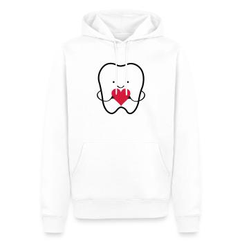 zahn_liebe_02 - Sweat à capuche Premium bio Homme - blanc - Devant - Nico (187cm)