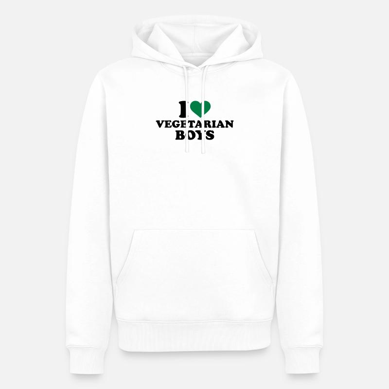 Vegetarier - Männer Premium Bio Hoodie - Weiß