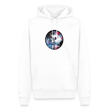 Oiseau, Dessin, Peinture,Baroque, (peinture à l’huile,peinture - Sweat à capuche Premium bio Homme - blanc - Devant - Nico (187cm)