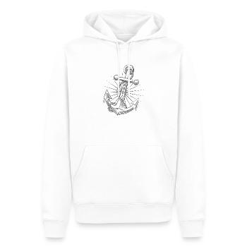 Anker Ahoi - Men’s Premium Organic Hoodie - white - Front - Nico (187cm)