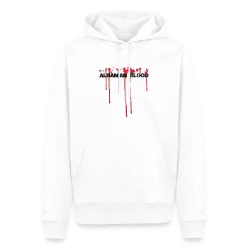 Sang albanais - Sweat à capuche Premium bio Homme - blanc - Devant - Nico (187cm)